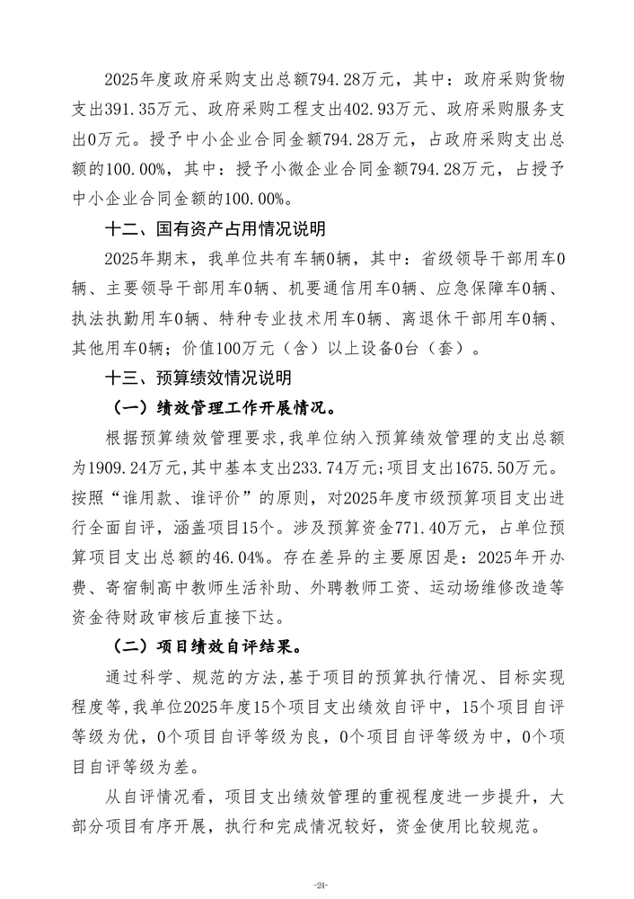 2025年度郑州市第五高级中学单位决算_27 2025年度郑州市第五高级中学单位决算_27